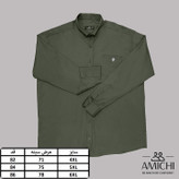 پیراهن مردانه سایزبرگ تک جیب آستین بلند