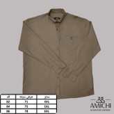 پیراهن مردانه سایزبرگ تک جیب آستین بلند