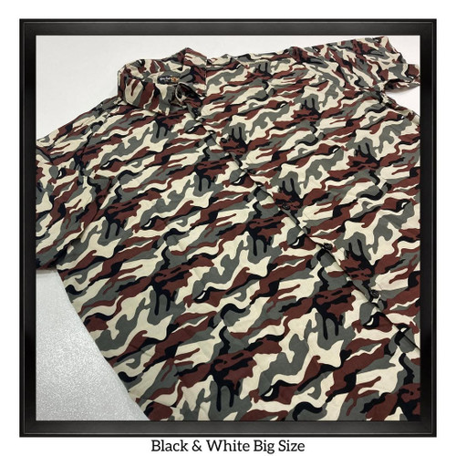 پیراهن هاوایی سایزبزرگ طرح چریکی پارچه نخ پنبه