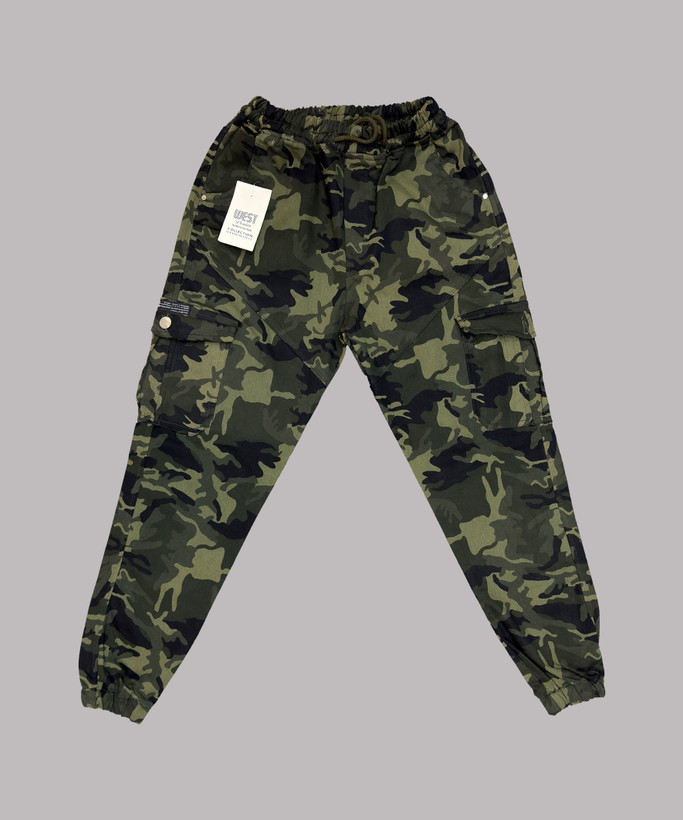 اسلش مردانه سایزبزرگ کتان چریکی شش جیب