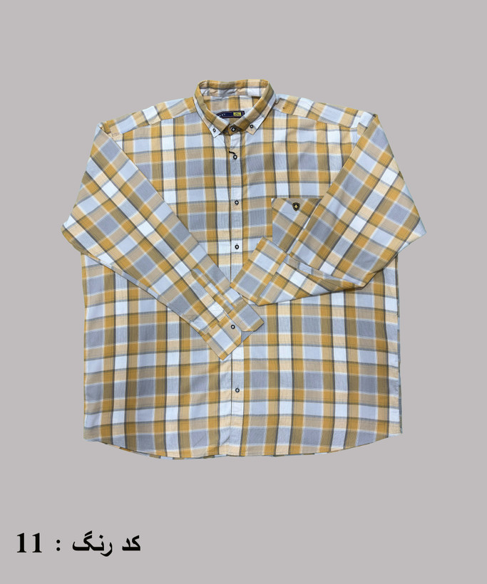 پیراهن مردانه آستین بلند سوپرسایز چهارخونه