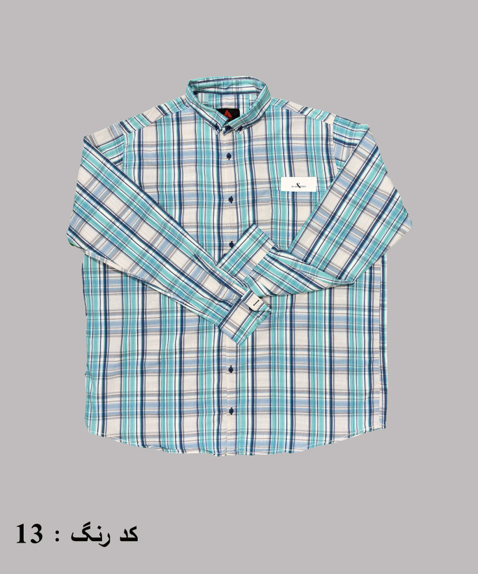 پیراهن مردانه آستین بلند سوپرسایز چهارخونه