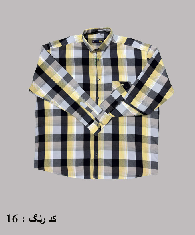 پیراهن مردانه آستین بلند سوپرسایز چهارخونه