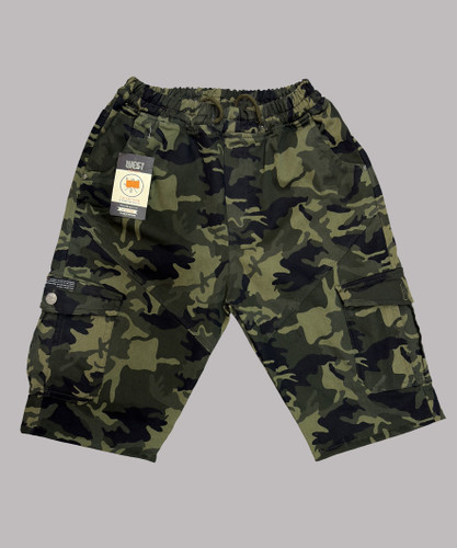 شلوارک شش جیب چریکی مردانه سایزبزرگ کتان کش