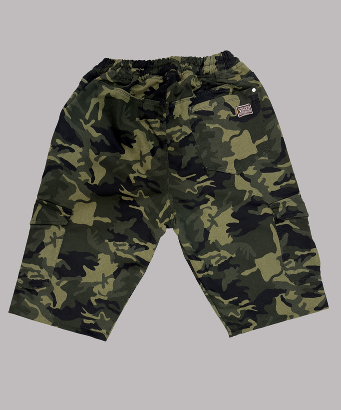 شلوارک شش جیب چریکی مردانه سایزبزرگ کتان کش