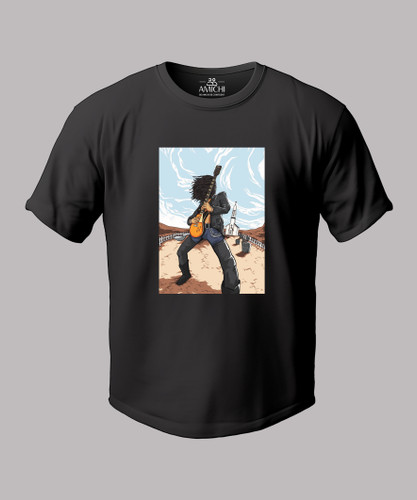 تیشرت نخپنبه مردانه سایزبزرگ یقهگرد چاپی طرح SLASH