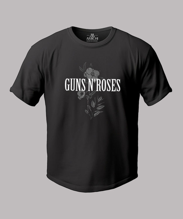 تیشرت مردانه سایزبزرگ یقهگرد چاپی طرح Guns N Roses