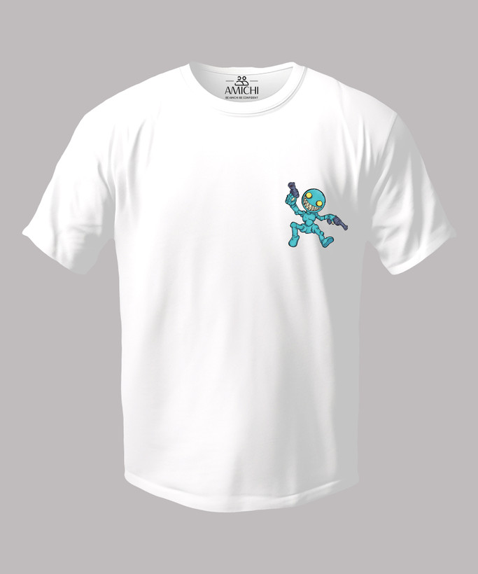 تیشرت نخپنبه مردانه سایزبزرگ یقهگرد چاپیطرح آدمک