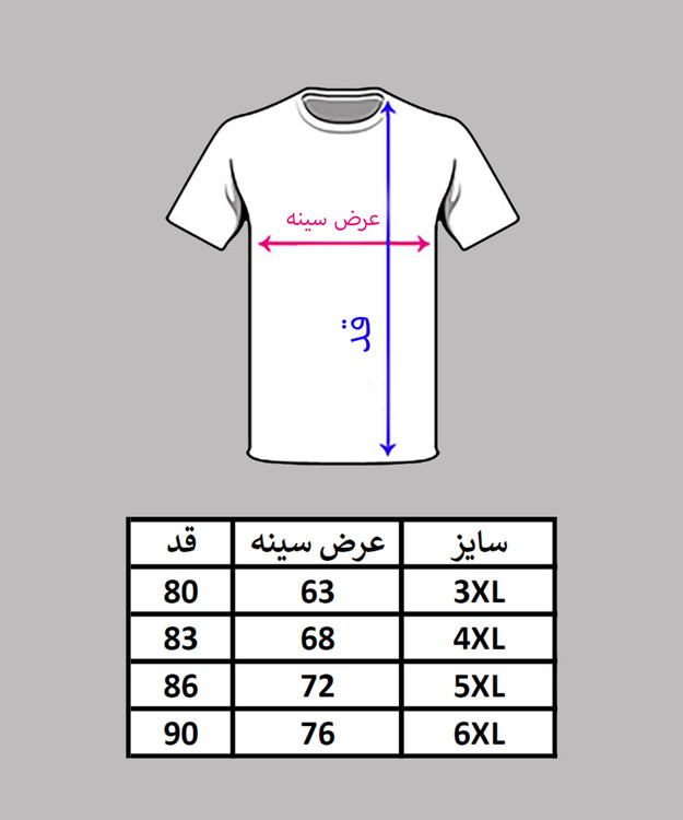 جدول سایزبندی تیشرت سایزبزرگ یقهدار مردانه نخپنبه GAP