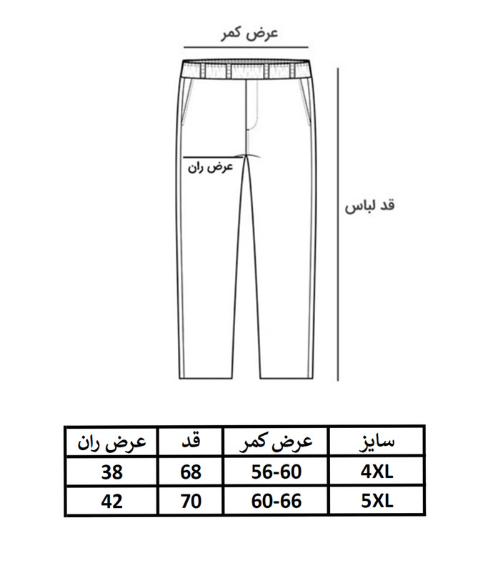 جدول سایزبندی شلوارک مردانه سایزبزرگ پنبه گلکسی نایک NIKE