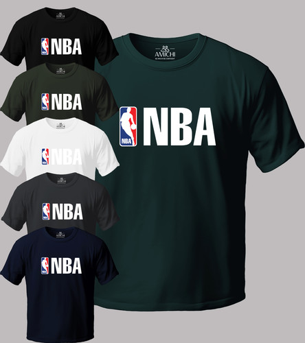 تیشرت مردانه سایزبزرگ یقهگرد پارچه نخپنبه با چاپ طرح NBA رنگ سبز
